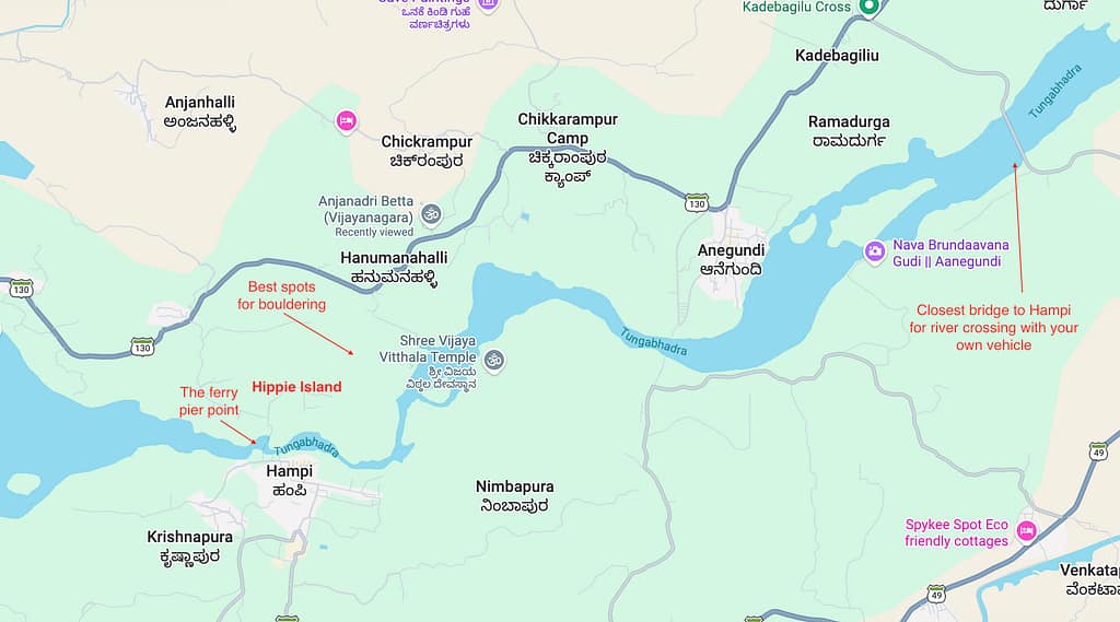 Hampi Map Hampi map, India, Karnataka