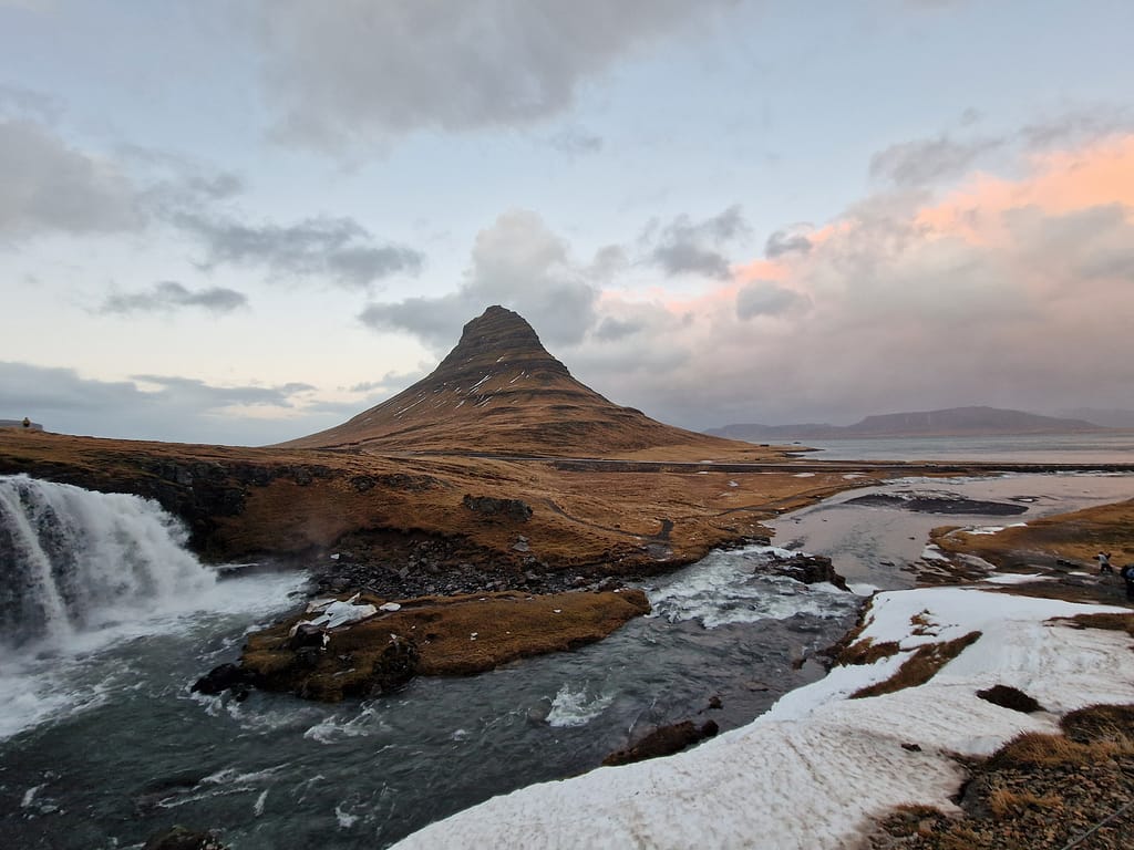 Kirkjufell mountain Kirkjufell mountain in Iceland in winter