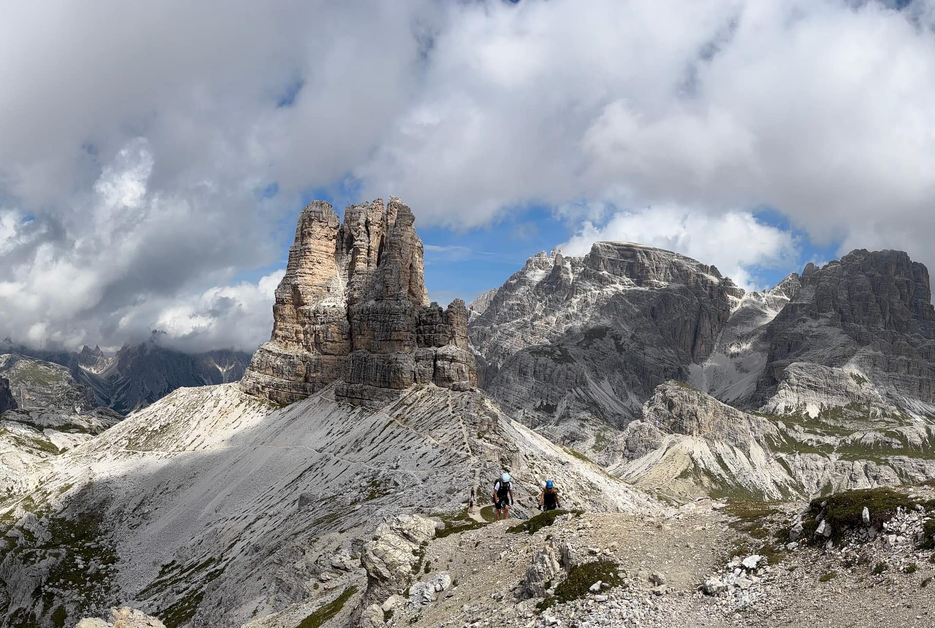 Torre di Toblin towers in Italian dolomites