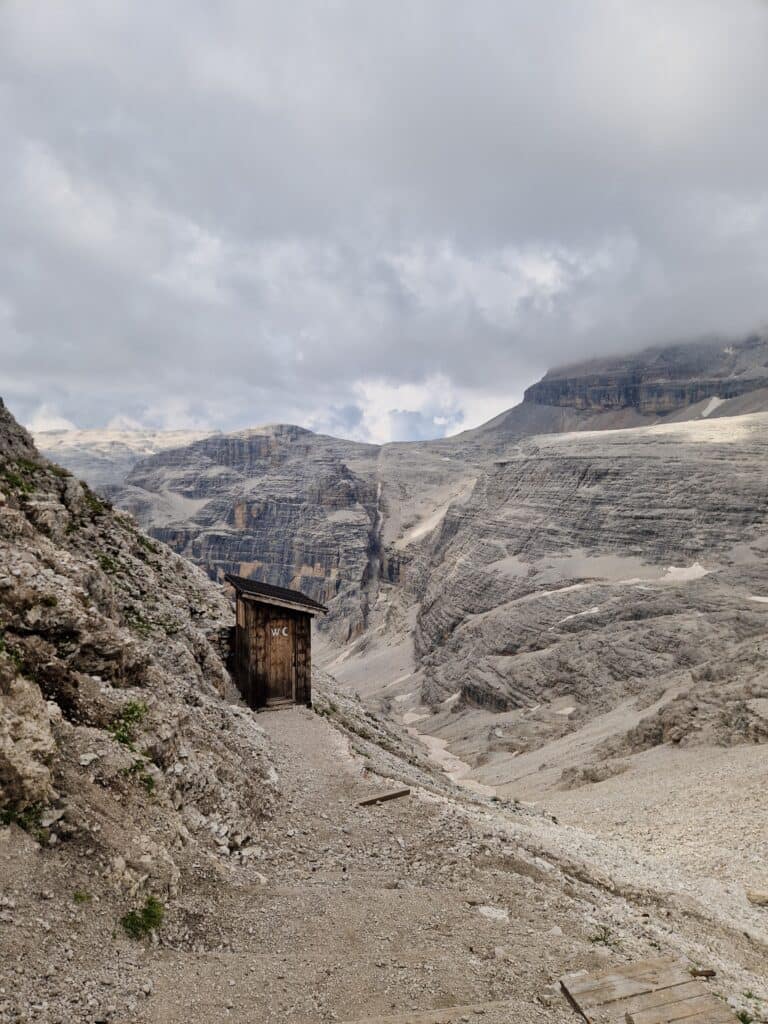 Via Ferrata Cesare Piazzetta kalnų panorama, Dolomitai, Piz Boe